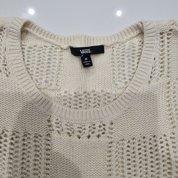 Van's Cream Knit Women's Sweater Size M - Picture 3 of 4